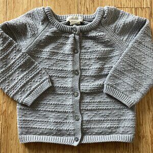 Serendipity Organics Gray Cotton Knit Cardigan sz 2T 92